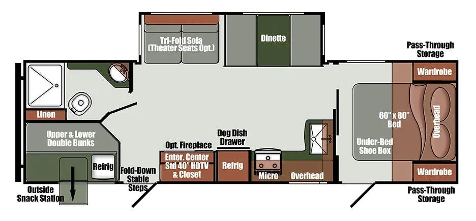 Gulf Stream Matrix Luxury 282BH floor plan