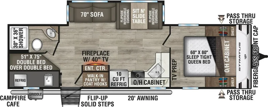 2024 Venture RV Stratus SR281VBH floor plan