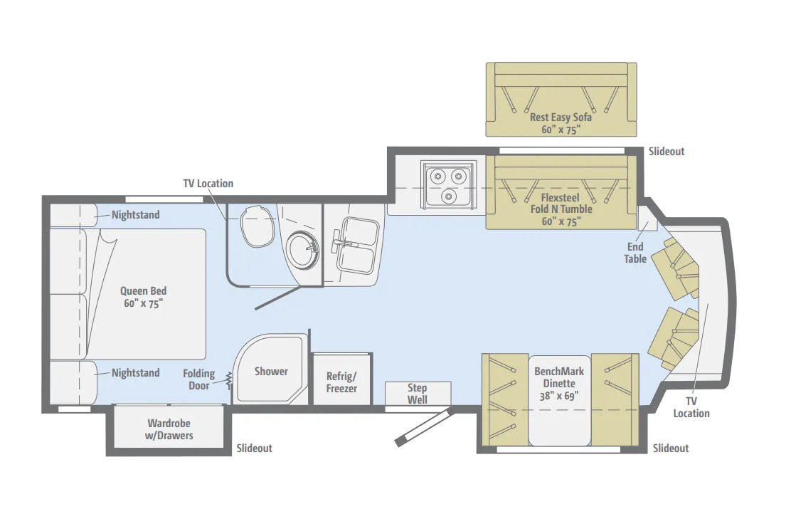 Winnebago Aspect 30J floor plan