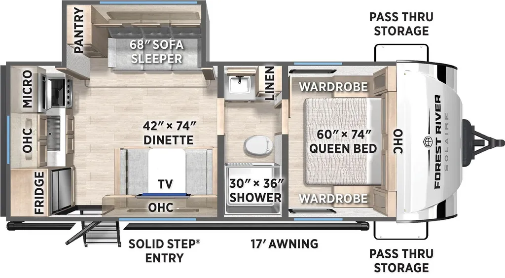 2026 Forest River Solaire 237RK floor plan