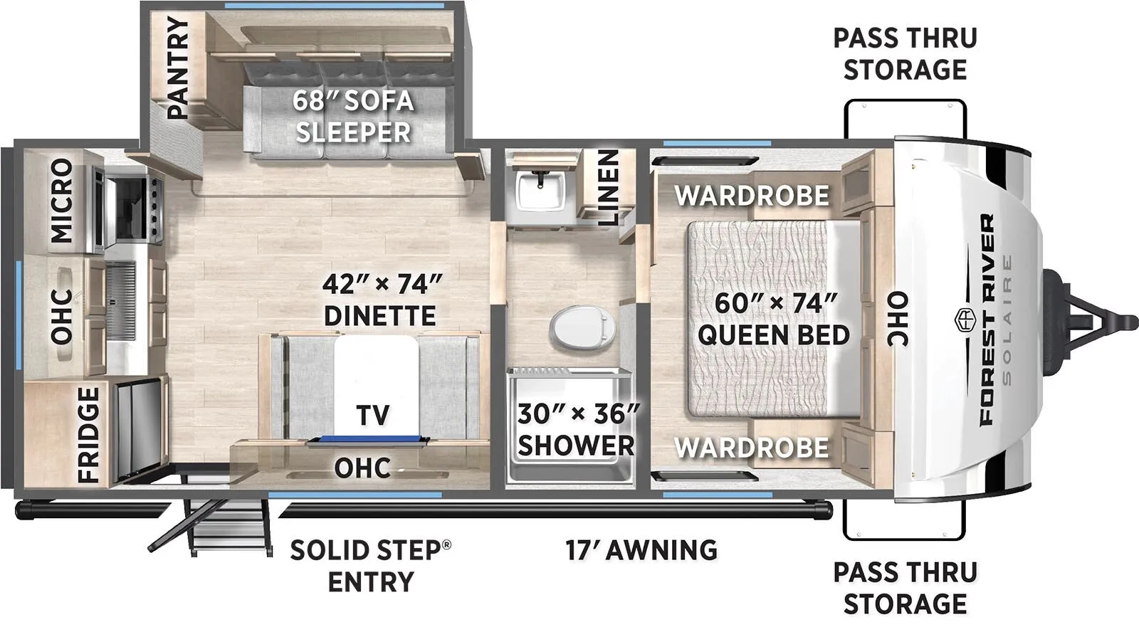 2026 Forest River Solaire 237RK - Floor plan