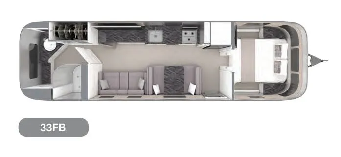 Airstream Classic 33FB floor plan