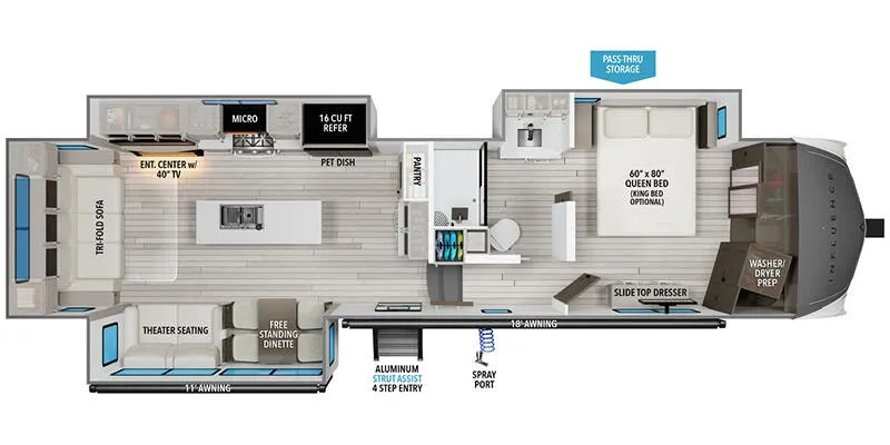2025 Grand Design Influence 3503GK - Floor plan