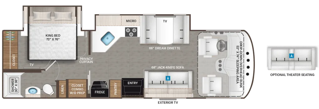 2023 Thor Motor Coach Resonate 29G floor plan
