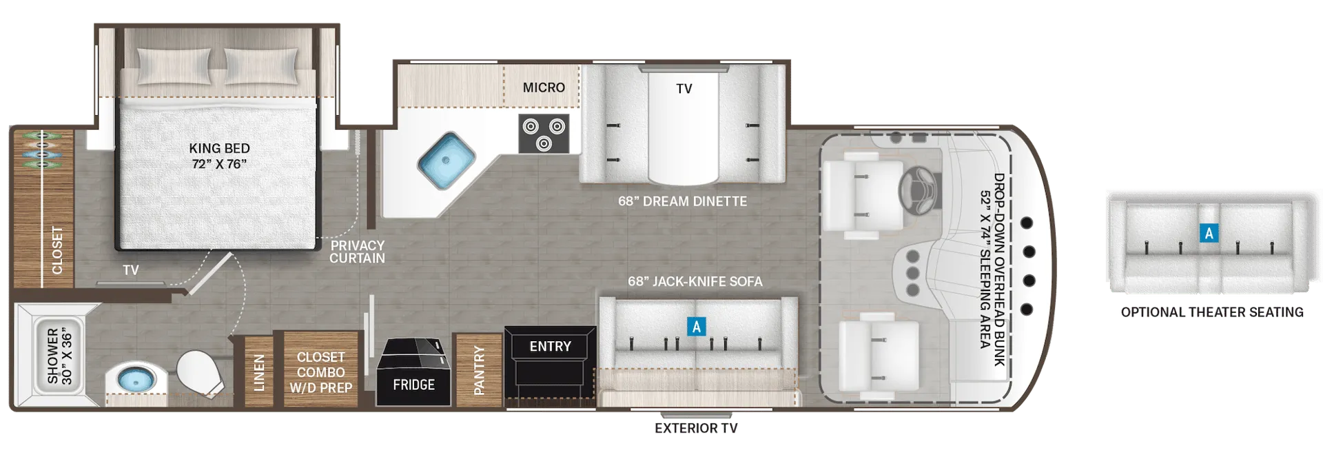2023 Thor Motor Coach Resonate 29G - Floor plan