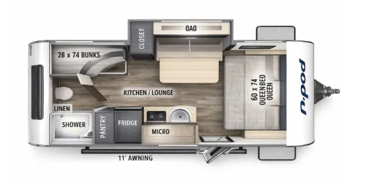 Forest River R-Pod RP-193 floor plan