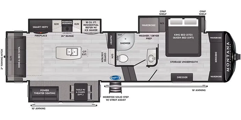 2025 Keystone Montana High Country 295RL - Floor plan