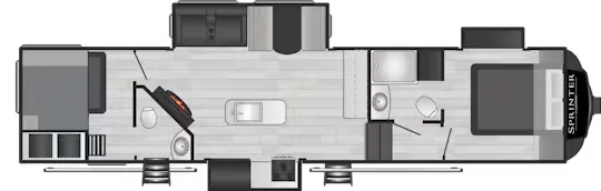 Keystone Sprinter 35BH floor plan