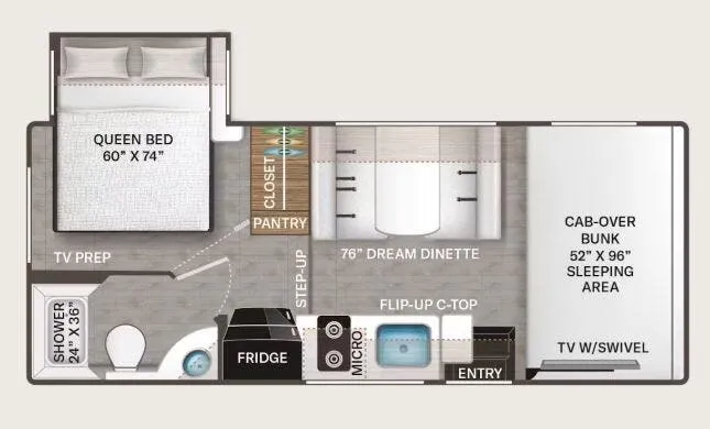 2026 Thor Motor Coach Quantum LZ22 floor plan
