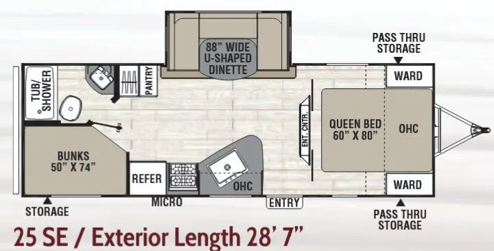 Coachmen Freedom Express Select 25 SE floor plan