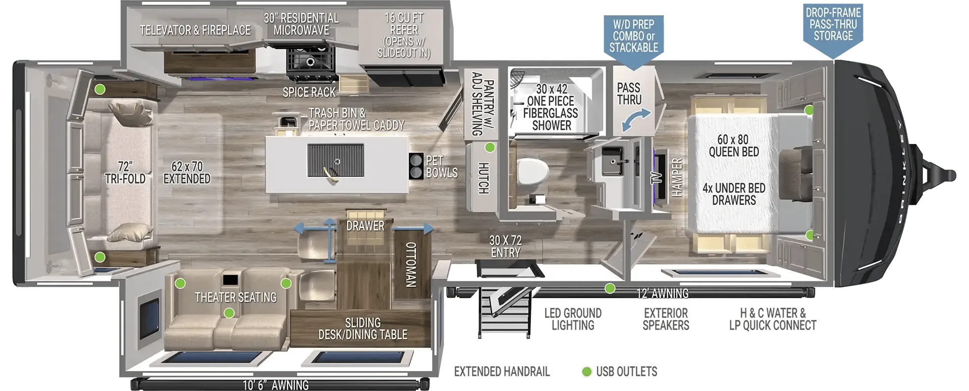 2027 Brinkley Model Z Air 297 - Floor plan