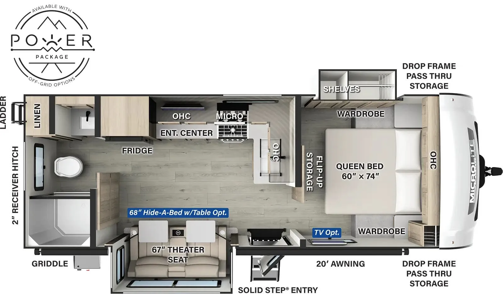 Forest River Flagstaff Micro Lite 25FBDS floor plan