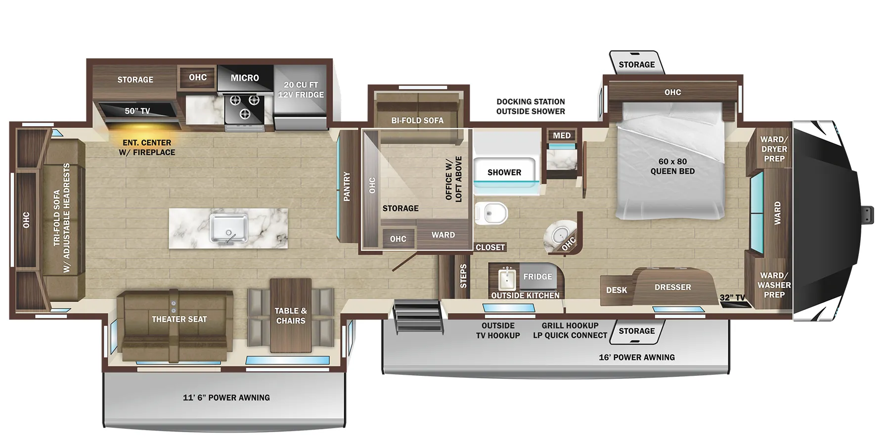 Highland Ridge Silverstar 371MBH floor plan