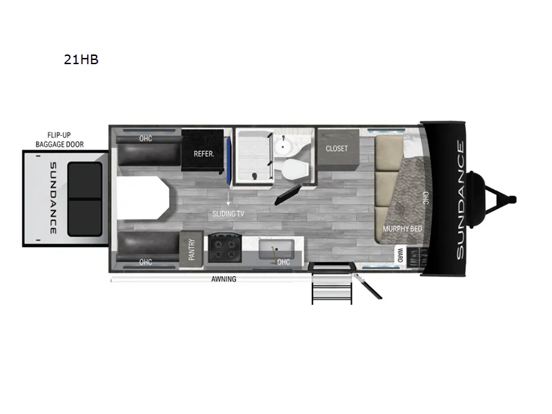 2024 Heartland Sundance Ultra Lite 21HB - Floor plan