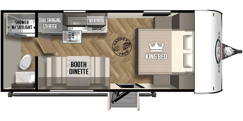 Forest River Ozark 1660FQ floor plan