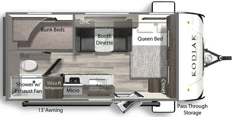 2025 Dutchmen Kodiak SE 17SBH - Floor plan