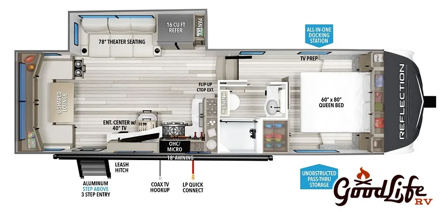 2026 Grand Design Reflection 150 Series 260RD floor plan
