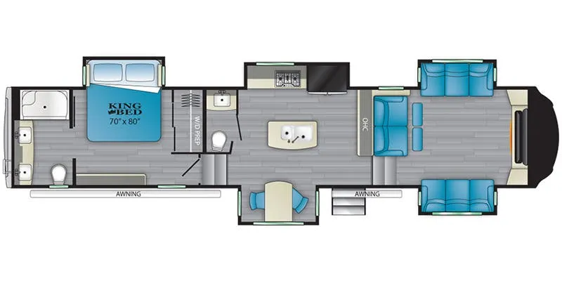 Heartland Bighorn BH 3950 FL floor plan