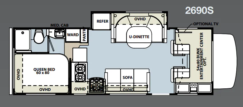 Forest River Sunseeker 2690S floor plan