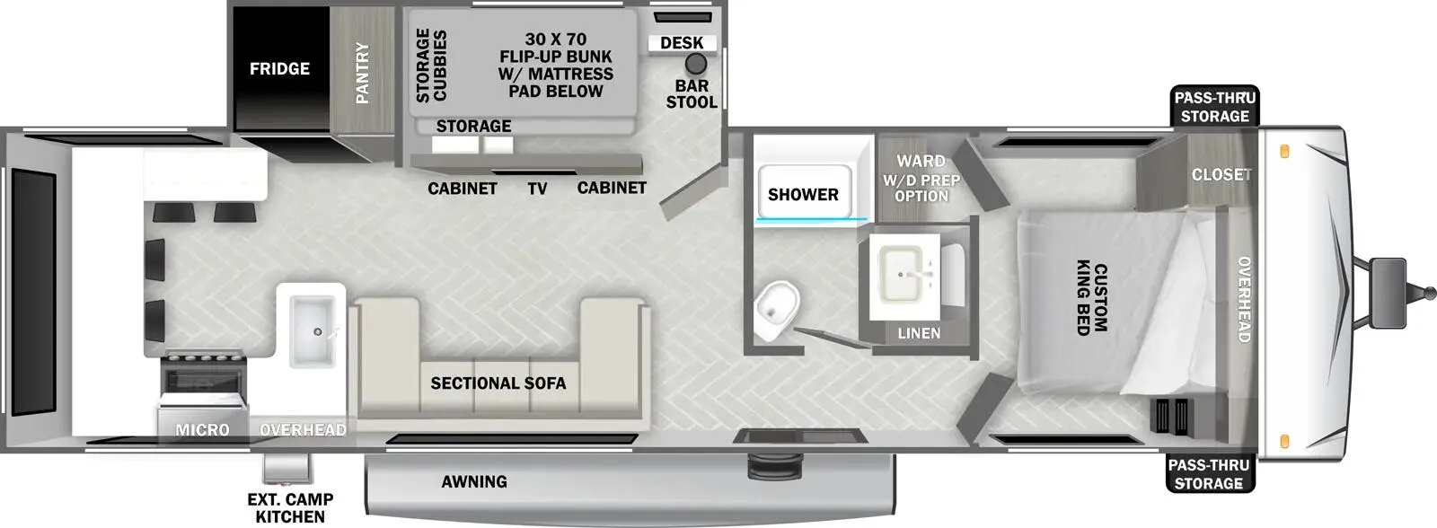 Forest River EVO T2920 floor plan