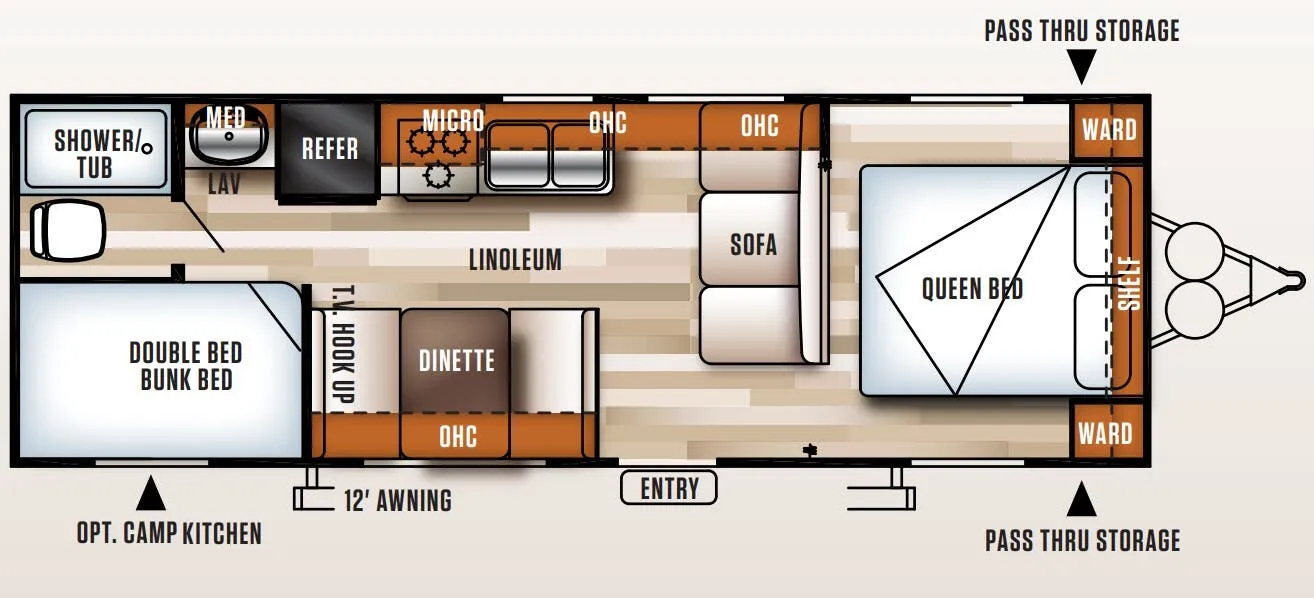Forest River Salem Cruise Lite 261BHXL floor plan