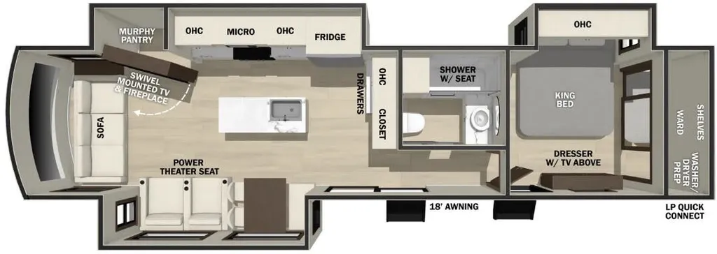 2027 Forest River Cedar Creek Cottage 40CRS floor plan