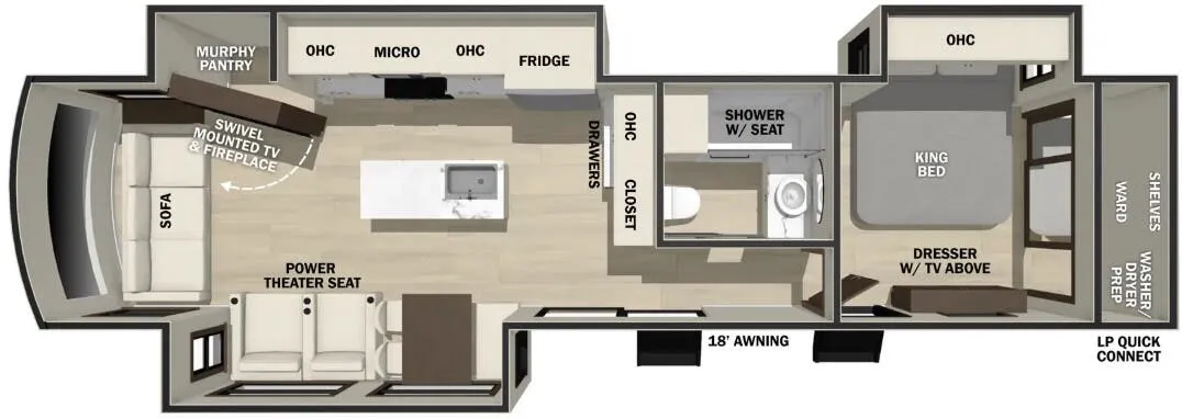 2027 Forest River Cedar Creek Cottage 40CRS - Floor plan