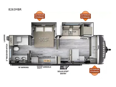 2021 Forest River Rockwood Signature 8263MBR floor plan
