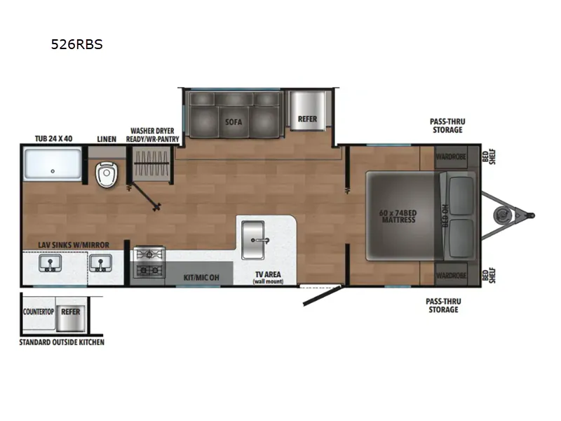 2025 Shasta RVs i-5 Edition 526RBS - Floor plan