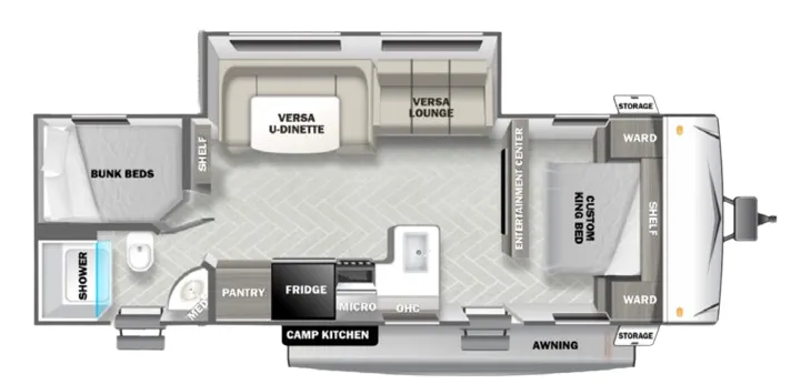 2026 Forest River Wildwood 263BHXL - Floor plan