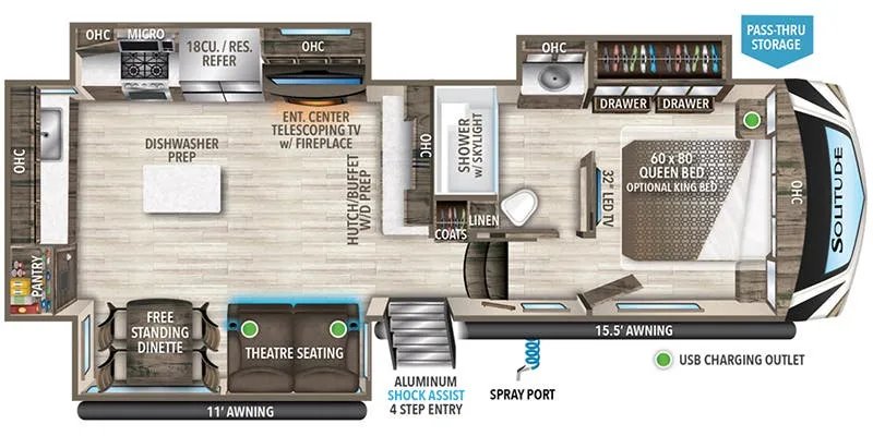 Grand Design Solitude 280RK-R floor plan