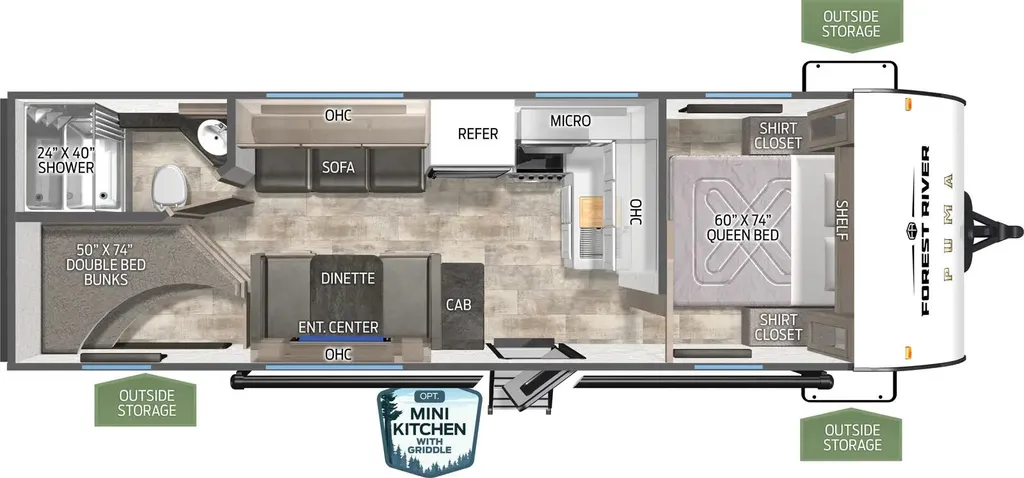 2026 Palomino Puma Camping Edition 23BHCE floor plan