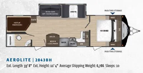 Dutchmen Aerolite 2843BH floor plan
