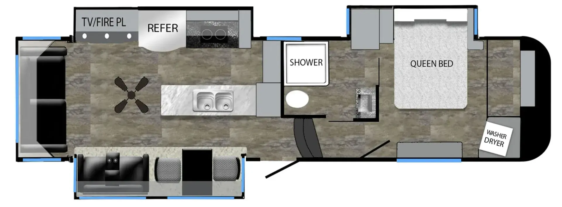Luxe Elegante 33EFS floor plan