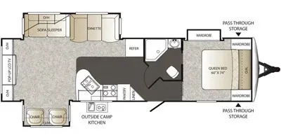 2016 Keystone RV Outback 298RE floor plan