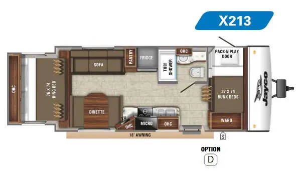 Jayco Jay Feather X213 floor plan