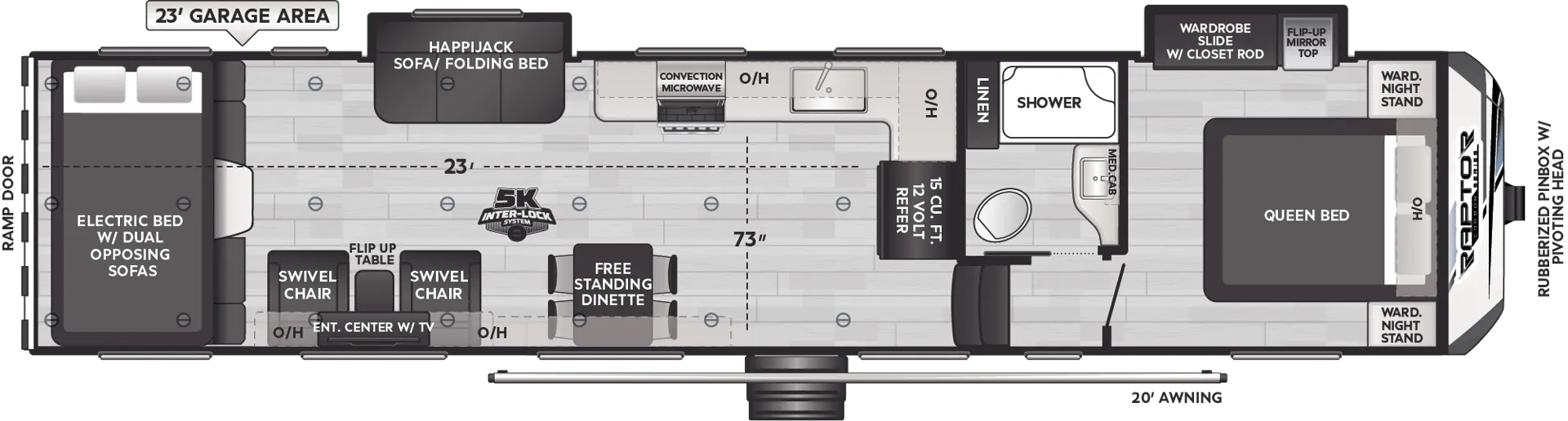 Keystone Carbon 340 floor plan