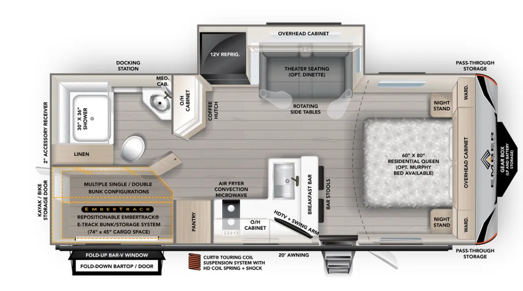 2027 Ember RV Touring Edition 2200ETL floor plan