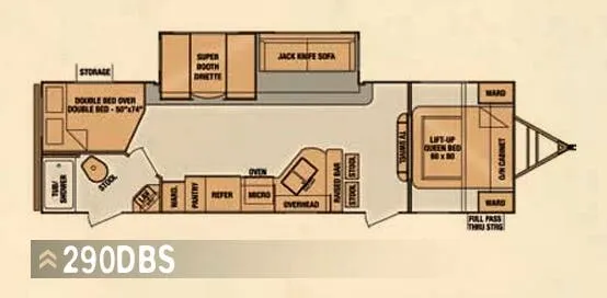 Cruiser RV Shadow Cruiser 290DBS floor plan