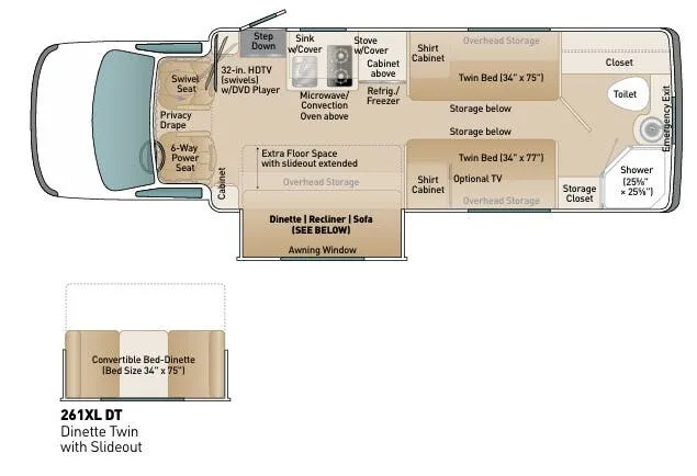 Coach House Platinum 261XL DT floor plan