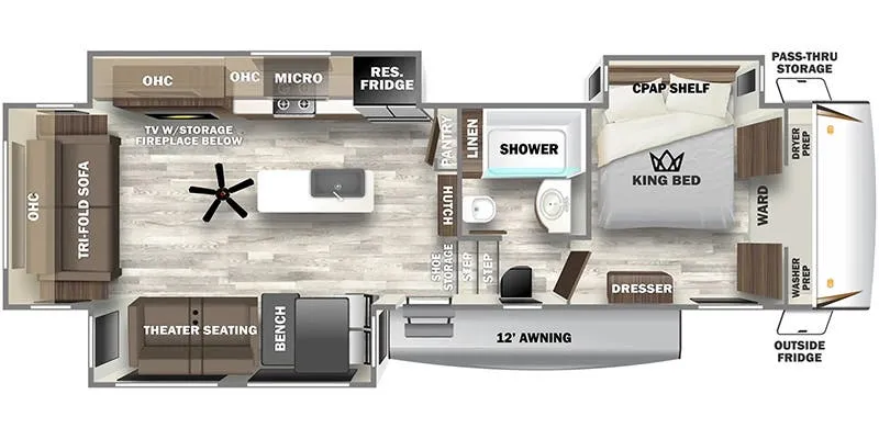 Forest River Sabre 32GKS floor plan