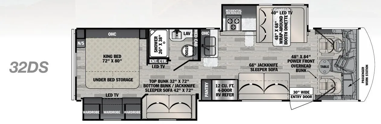 Forest River FR3 FR3 32DS floor plan