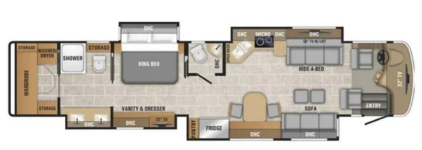 Entegra Coach Cornerstone 45F floor plan