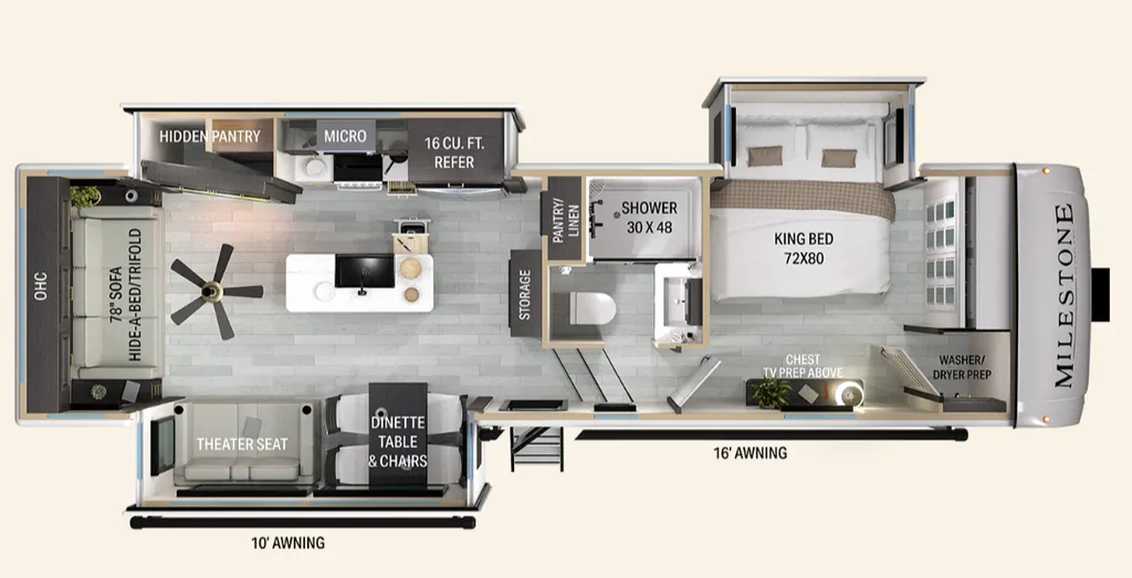 2026 Heartland Milestone 31RL floor plan