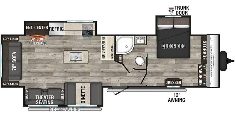 K-Z Sportsmen SE 303QBSE floor plan