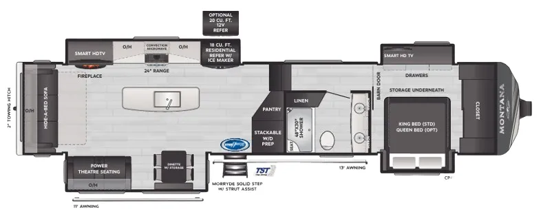 Keystone Montana 3781RL floor plan