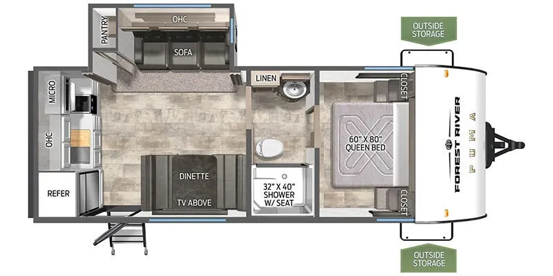 2026 Palomino Puma 227RK floor plan
