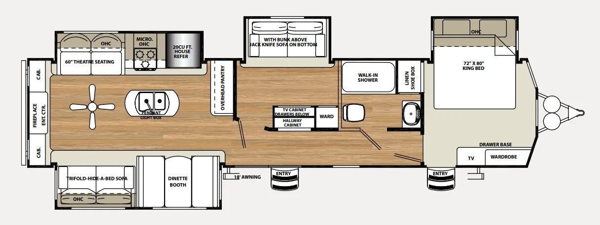 Forest River Sierra Destination 391SAB floor plan