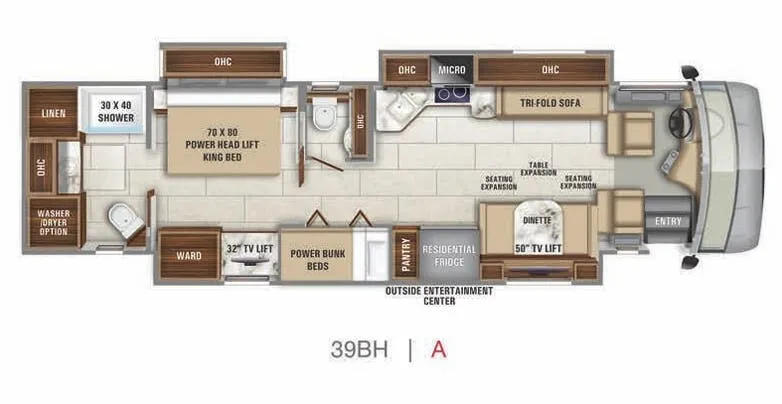 Entegra Coach Reatta 39BH floor plan