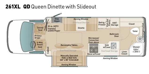 Coach House Platinum 261XL QD floor plan